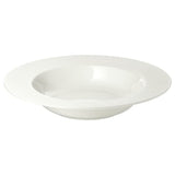 OFANTLIGT deep plate, white, 24 cm