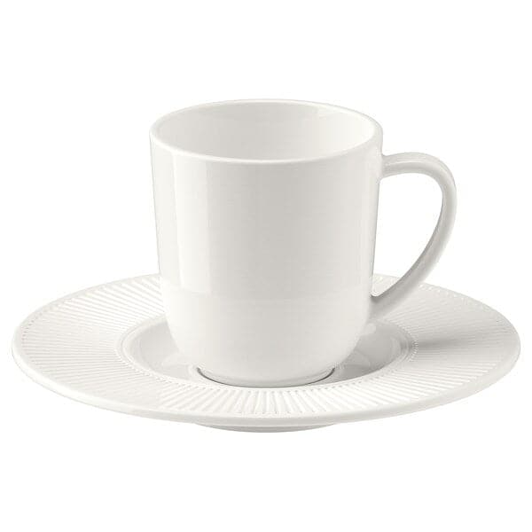 VÄRDERA coffee cup and saucer, white, 20 cl (7 oz) - IKEA CA