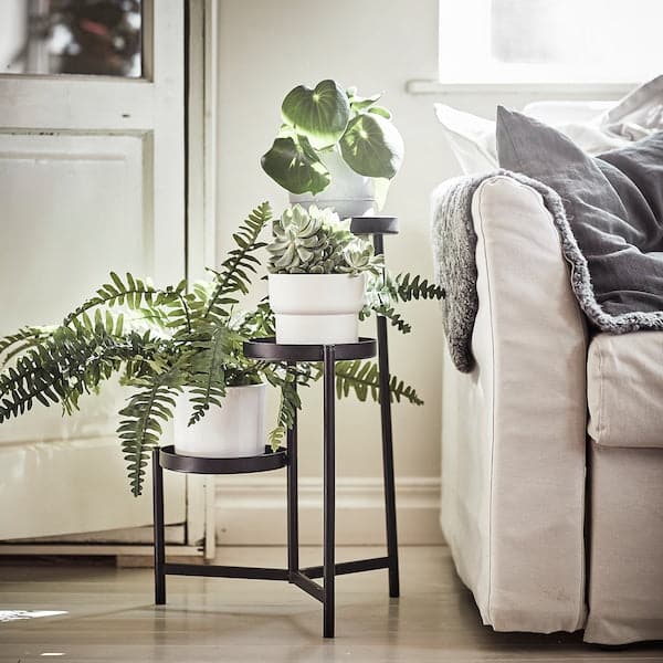 OLIVBLAD - Plant stand, in/outdoor black, 58 cm - best price from Maltashopper.com 50486650