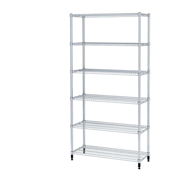 OMAR Shelving unit - galvanised 92x36x94 cm