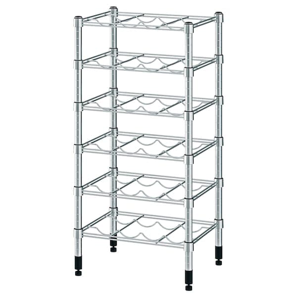 OMAR - Bottle shelf, galvanised, 46x36x94 cm - best price from Maltashopper.com 30069762