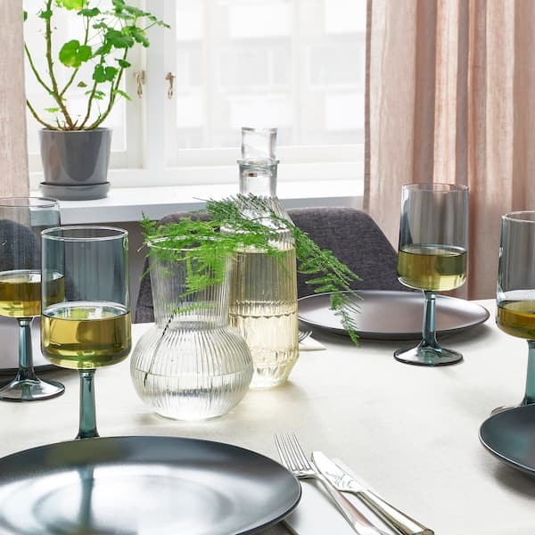 OMBONAD - Wine glass, grey, 41 cl - best price from Maltashopper.com 90504647