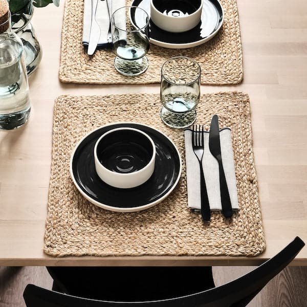 OMBONAD - Placemat, woven jute, 37x37 cm - best price from Maltashopper.com 10527775