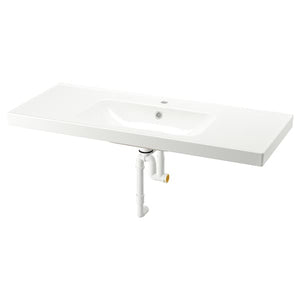 Ikea ORRSJÖN - Washbasin with siphon, white,122x49 cm