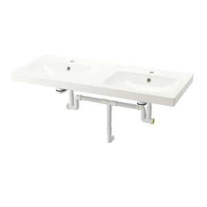 Ikea ORRSJÖN - Double washbasin white,122x49 cm