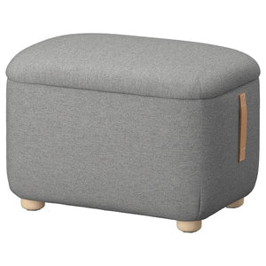 Ikea OSKARSHAMN - Footstool with storage, Tibbleby beige/grey ,