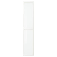 OXBERG glass door, white, 40x192 cm