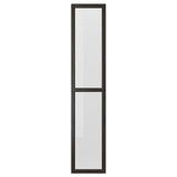 OXBERG glass door, dark brown oak effect, 40x192 cm