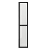 OXBERG glass door, black oak effect, 40x192 cm
