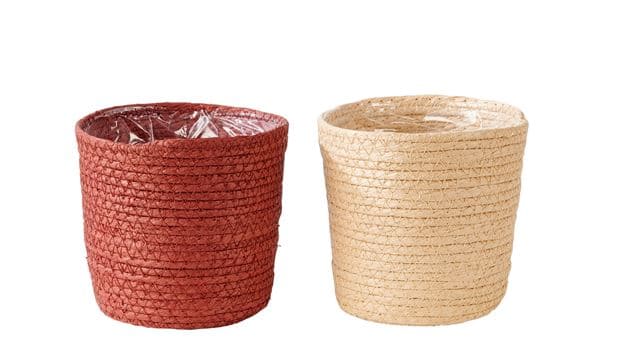 Casa PACIFIC Plant pot 2 colors various colors, cream, burgundy H 14 cm; Ø 14 cm