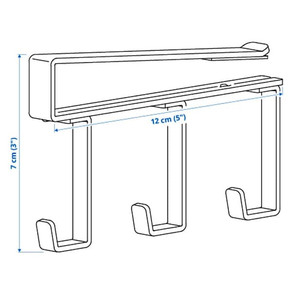 PÅLYCKE - Clip-on hook rack - best price from Maltashopper.com 80541155