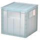 PANSARTAX storage box with lid, transparent grey-blue, 16.5x16.5x16.5 cm