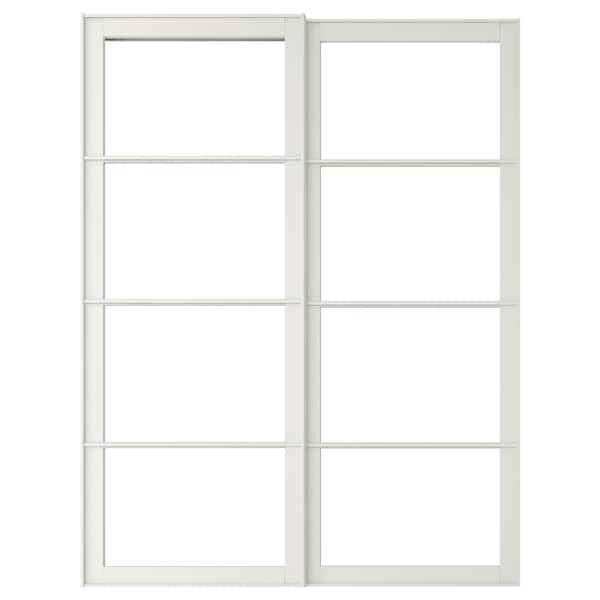 Ikea PAX - Pair of sliding door frames w rail, white ,