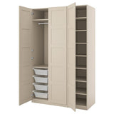 PAX / BERGSBO wardrobe combination, grey-beige/grey-beige, 150x60x236 cm