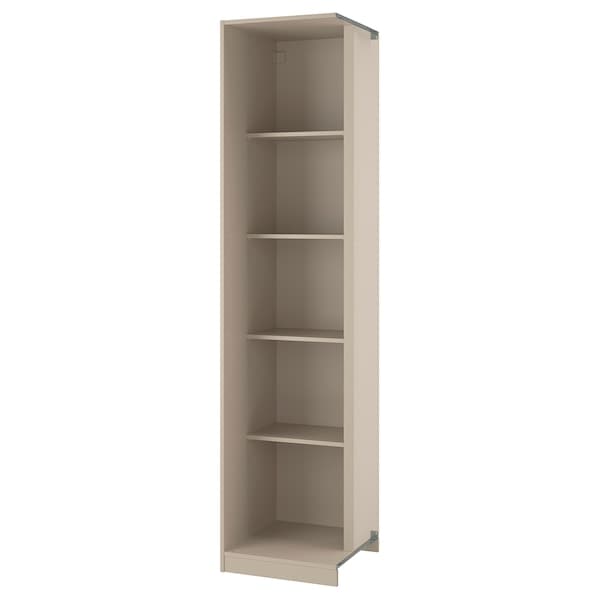 Ikea PAX - Add-on corner unit with 4 shelves, grey-beige, 53x58x236 cm
