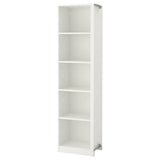 PAX add-on corner unit with 4 shelves, white, 53x35x201 cm