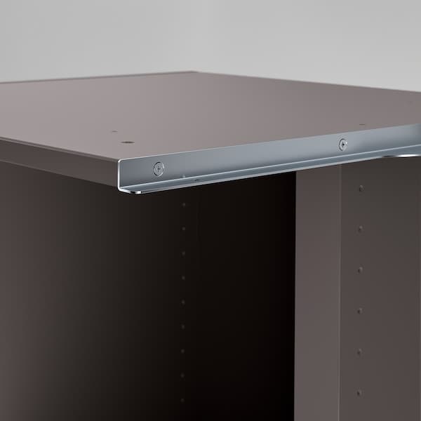 PAX - Add-on corner unit with 4 shelves, dark grey, 53x58x236 cm - best price from Maltashopper.com 20515121