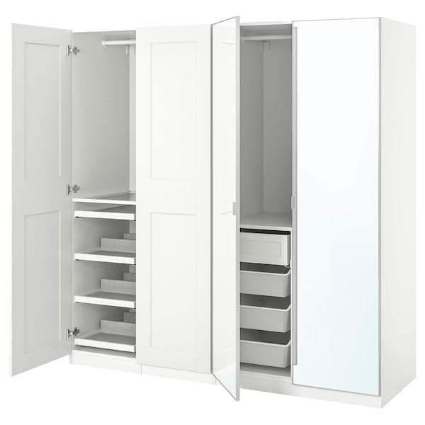 PAX / FORSAND guardaroba, bianco/bianco, 250x60x236 cm - IKEA Italia