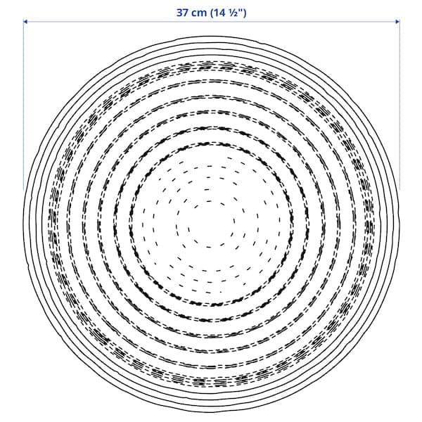 PENNFISK - Place mat, natural/sedge handmade, 37 cm - best price from Maltashopper.com 60527749