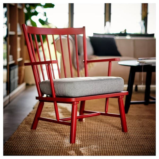 PERSBOL - Armchair, brown-red/Tibbleby beige/grey , - best price from Maltashopper.com 70525919
