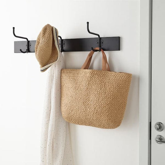 PINNIG - Rack with 3 hooks, black - best price from Maltashopper.com 00329790