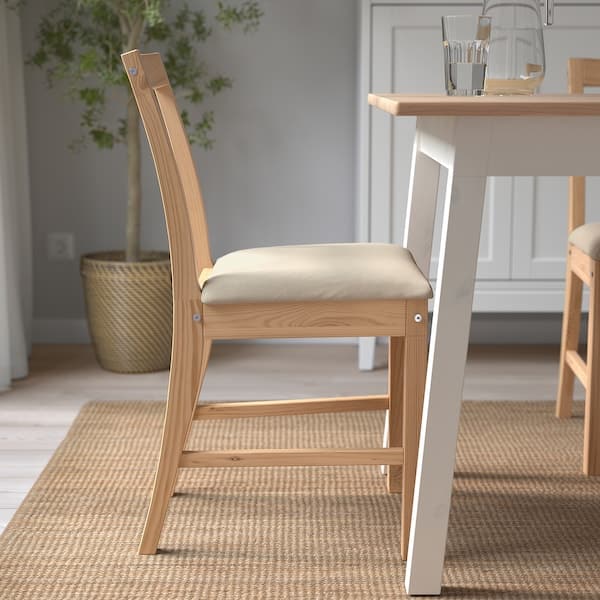 Ikea PINNTORP - Chair, light brown stain/natural katorp ,