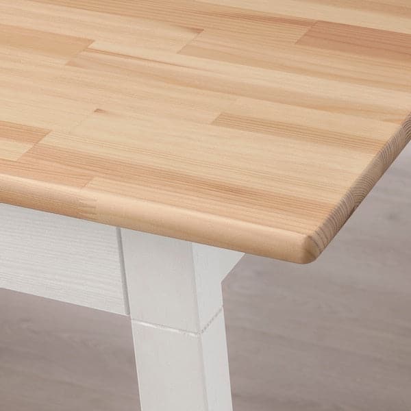 PINNTORP - Table, light brown stained/white stained, 65x65 cm - best price from Maltashopper.com 50529466
