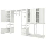 PLATSA storage comb w 6 doors+3 drawers, white/Fonnes white, 420x42x241 cm