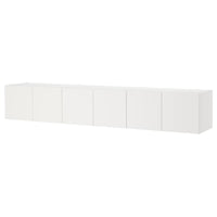 PLATSA wall storage, white/Fonnes white, 240x42x40 cm