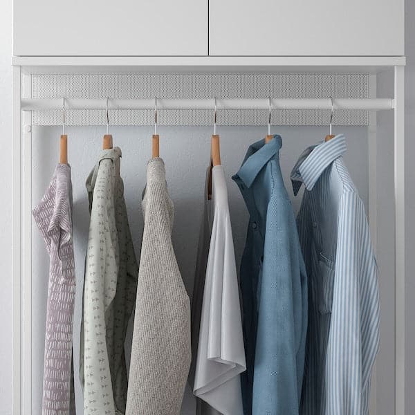 Ikea PLATSA - Wardrobe with 2 doors+3 drawers, white/Fonnes white, 80x42x221 cm