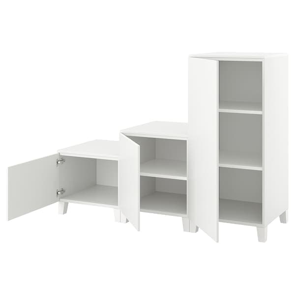 Ikea PLATSA - Wardrobe with 3 doors, white/Fonnes white, 180x57x133 cm
