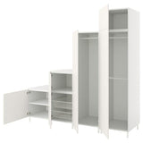 PLATSA wardrobe w 6 doors, white/Fonnes white, 240x57x231 cm