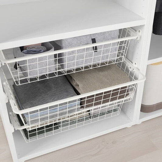 PLATSA - Wardrobe with 9 doors+3 drawers, white/Fonnes white, 360x42x241 cm - best price from Maltashopper.com 89432500