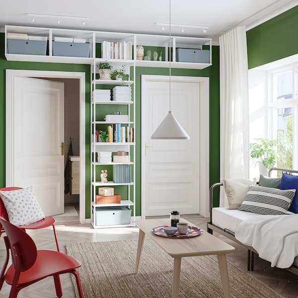 PLATSA - Open shelving unit, white, 300x42x281 cm - best price from Maltashopper.com 39436973