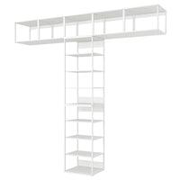 PLATSA open shelving unit, white, 300x42x281 cm