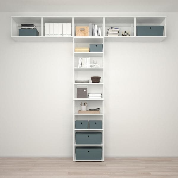 PLATSA - Open shelving unit, white, 300x42x281 cm - best price from Maltashopper.com 39436973