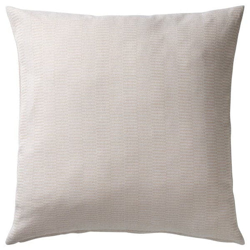 PLOMMONROS - Cushion cover, beige/white, 50x50 cm