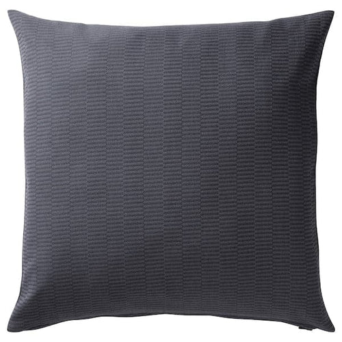 PLOMMONROS - Cushion cover, dark grey/grey, 50x50 cm