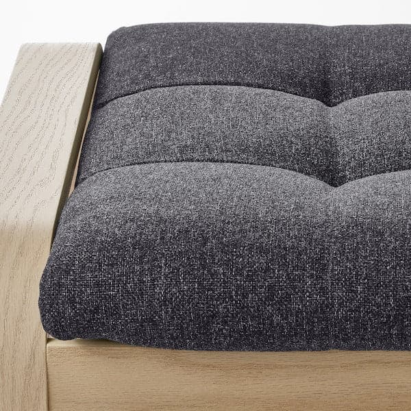 Ikea POÄNG - Footstool, veneered oak mord white/Gunnared dark grey ,