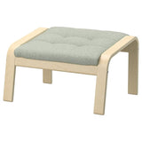 POÄNG footstool, birch veneer/Gunnared light green, 68x39x54 cm