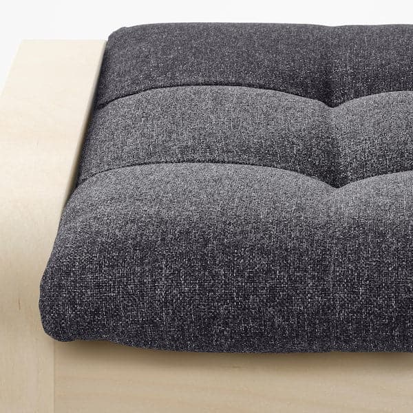 Ikea POÄNG - Armchair and footstool, birch veneer/Gunnared dark grey ,