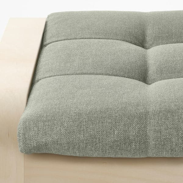 POÄNG - Armchair and footstool, birch veneer/Gunnared light green , - best price from Maltashopper.com 19501926