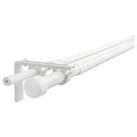 RÄCKA / HUGAD double curtain rod combination, white, 120-210 cm