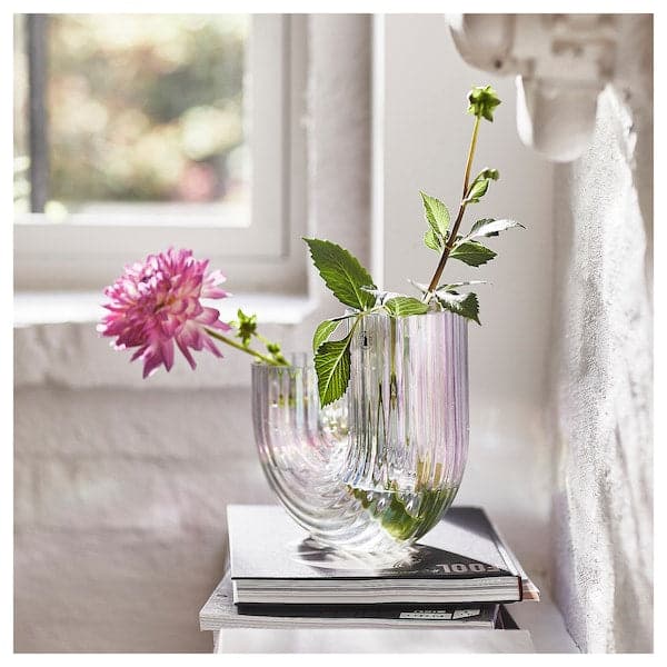 RÄFFELBJÖRK - Vase, mother-of-pearl colour, 20 cm - best price from Maltashopper.com 00537652