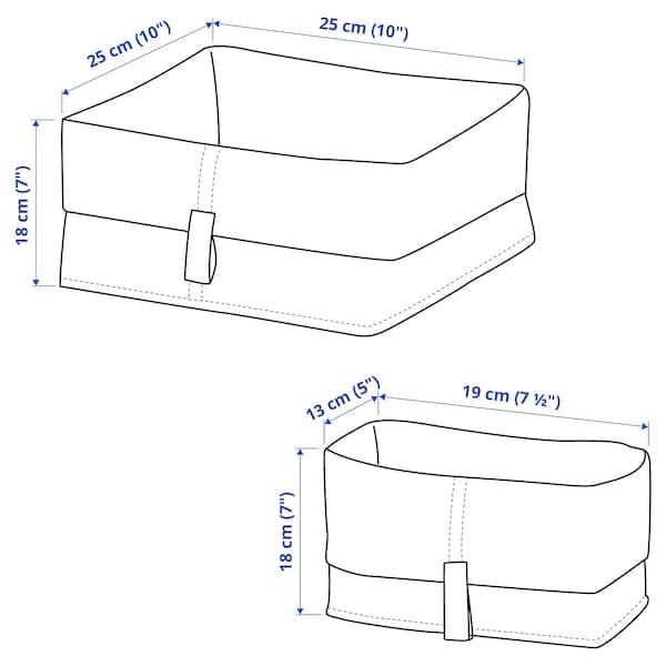 RAGGISAR - Basket, set of 3, grey - Premium Household Storage Containers from Ikea - Just €7.99! Shop now at Maltashopper.com