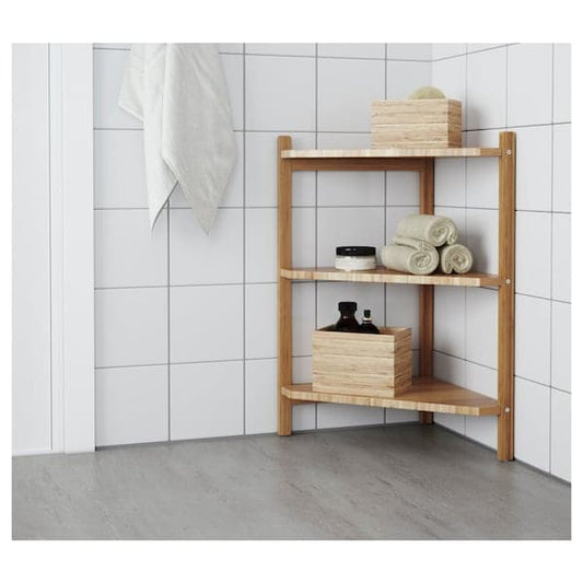 RÅGRUND - Wash-basin/corner shelf, bamboo, 34x60 cm - best price from Maltashopper.com 40253076