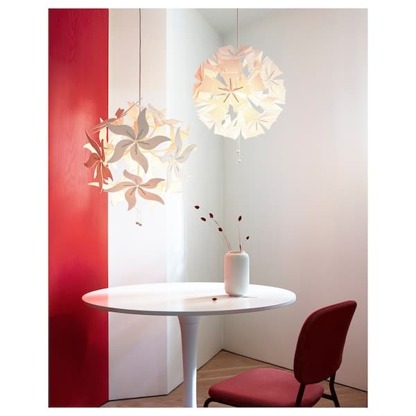 Ikea RAMSELE - Pendant lamp, geometric/white, 43 cm