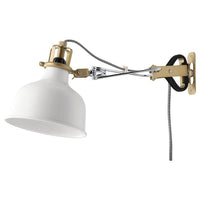 RANARP wall/clamp spotlight, off-white, 14 cm