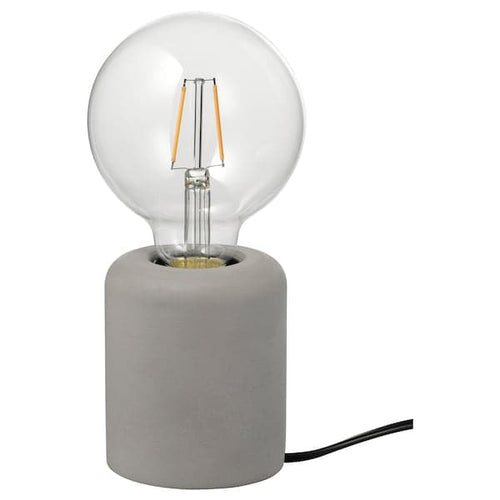 RÅSEGEL / LUNNOM - Lampada da tavolo con lampadina, globo trasparente ,