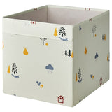 REGNBROMS box, forest animal pattern/multicolour, 33x38x33 cm